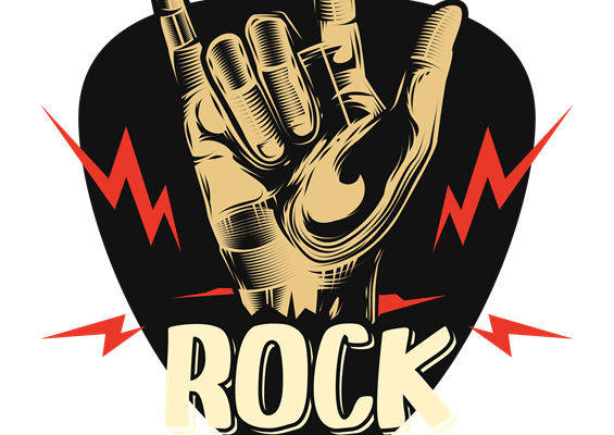 摇滚手势裁片印花：摇滚风格服装印花设计