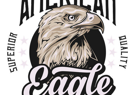 鹰头图案服装印花设计模板