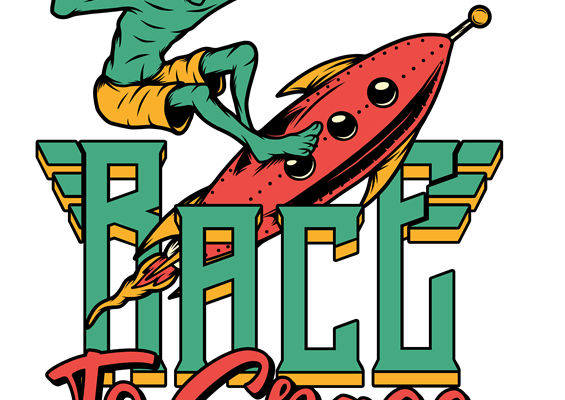 外星人赛跑创意服装印花图案