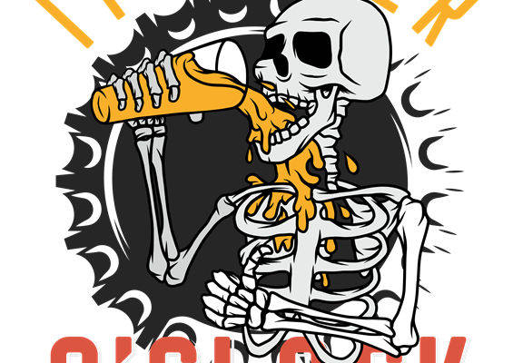 骷髅啤酒节服装印花裁片