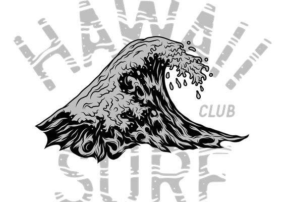 海浪冲浪图案裁片印花：为你的服装增添活力