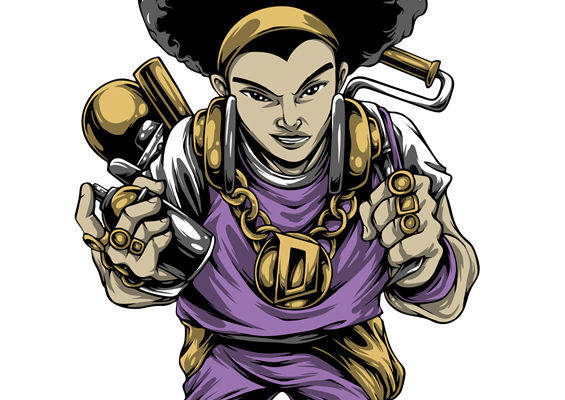 复古嘻哈风服装印花图案，打造个性街头潮流