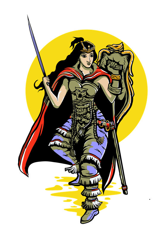 复古女神纹样裁片印花，打造独特服装设计