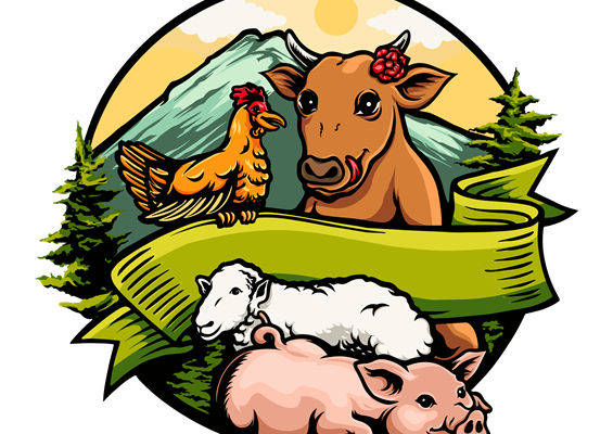 自然田园风动物图案服装印花裁片