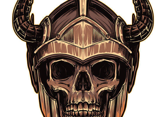 中世纪战士头盔图案裁片印花，打造个性服装