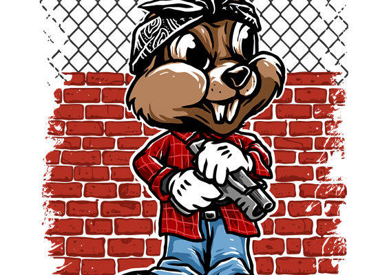 街头风潮流兔印花图案，打造个性服装裁片