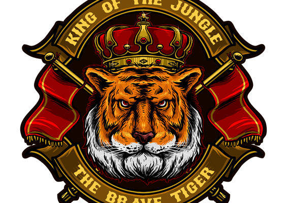 老虎头像裁片印花:彰显皇家气派的服装印花