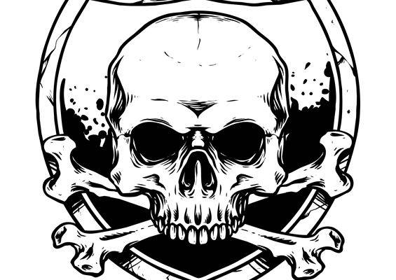 骷髅与剑纹裁片印花:服装印花设计新灵感