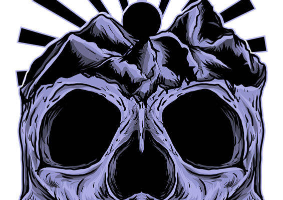 暗黑风格骷髅头裁片印花，打造个性服装