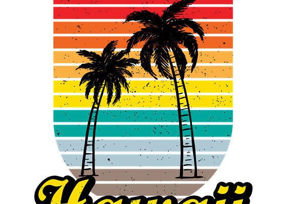 复古夏威夷风情服装印花图案设计