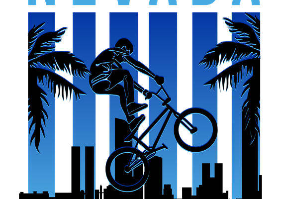 摩登城市风格BMX自由骑行图案服装印花