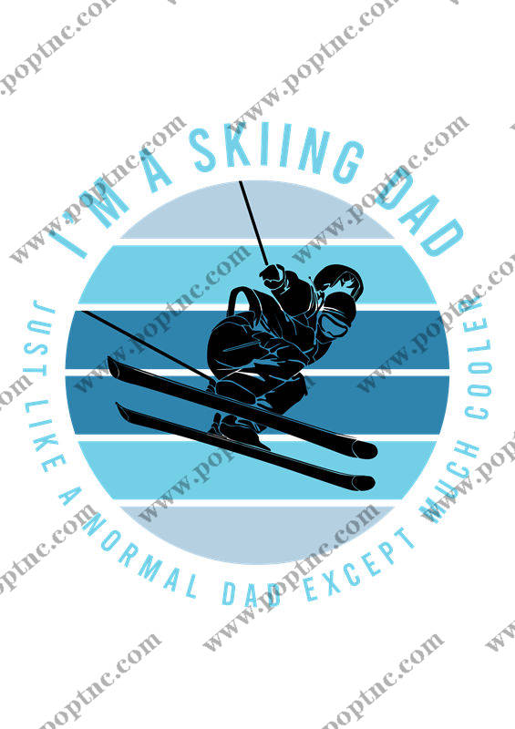 酷爸滑雪运动图案印花设计,适合服装裁片印花