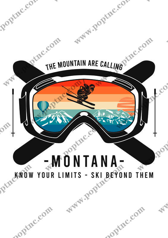 雪山滑雪场景裁片印花,打造冬季运动风服装