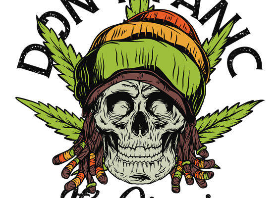 骷髅头与大麻叶：时尚个性服装印花裁片