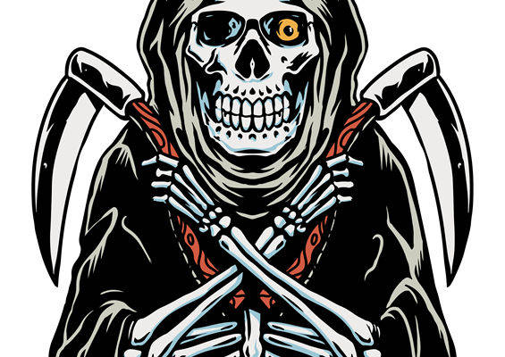 骷髅死神裁片印花：服装印花设计灵感