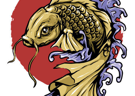 金鱼跃龙门：服装印花裁片设计灵感