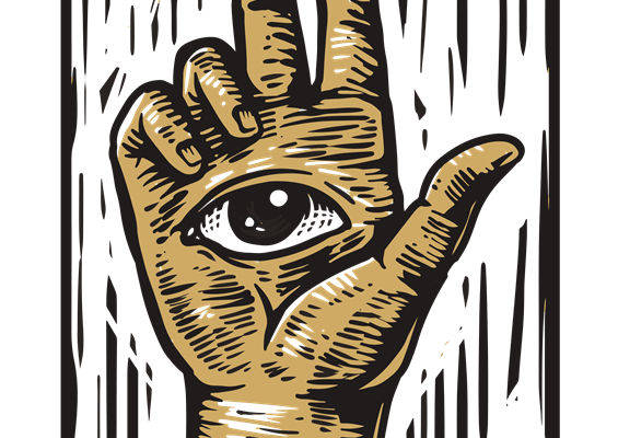 裁片印花：复古纹理手印图案，打造个性服装