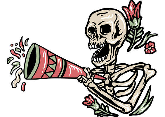 骷髅花型服装印花素材，独特设计尽显个性