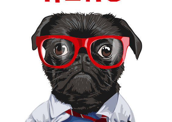 萌趣黑狗超人印花：服装印花裁片新选择