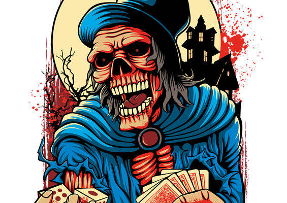 万圣节骷髅鬼魂裁片印花，服装印花设计灵感