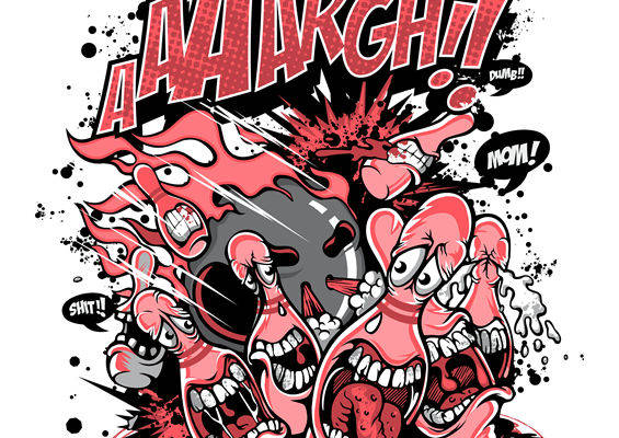 裁片印花：激昂怒吼的卡通图案，为你的服装增添个性