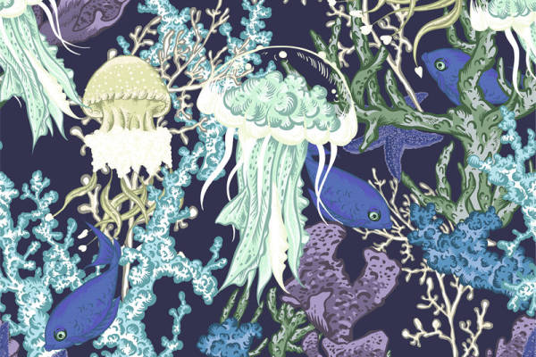 海洋生物主题面料印花：打造独特海洋风格服装