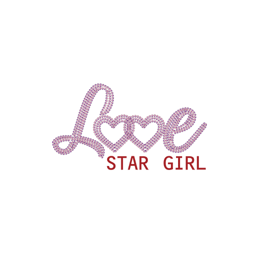 卡通英文字母图案手写英文字母LOVE烫钻英文字母
