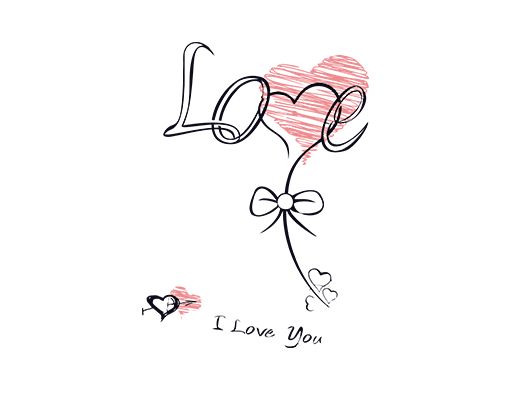手写英文字母图案卡通英文字母LOVE英文字母图案