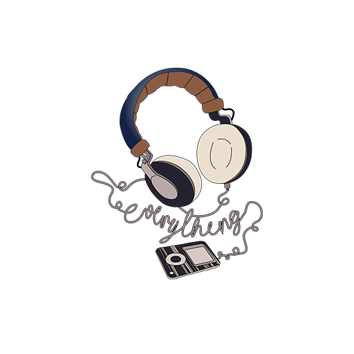 手绘耳机图案卡通耳机印花素材MP3印花图案