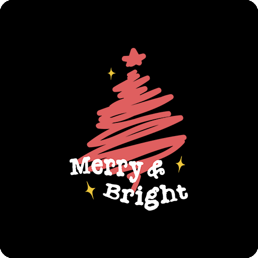 涂鸦圣诞树图案卡通英文字母图案