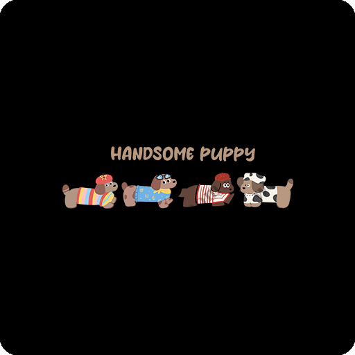 卡通小狗图案手绘小狗印花素材可爱卡通动物