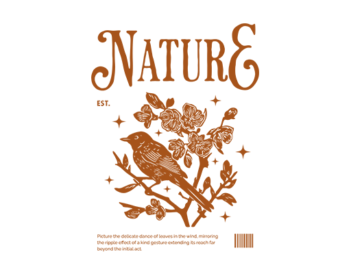 卡通鸟图案手绘鸟鲜花图案