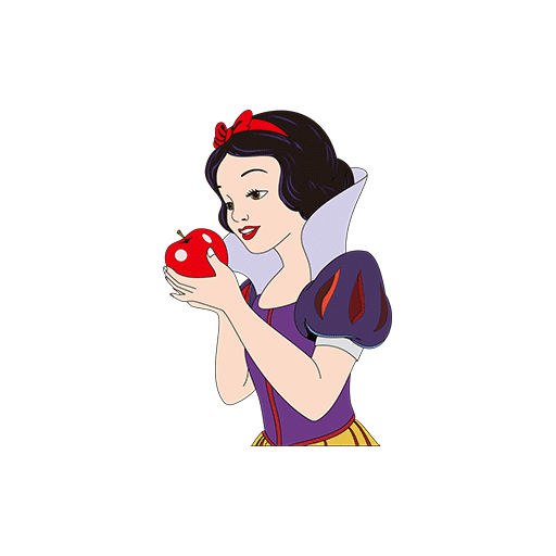 卡通人物图案白雪公主图案女装印花素材动画片人物图案