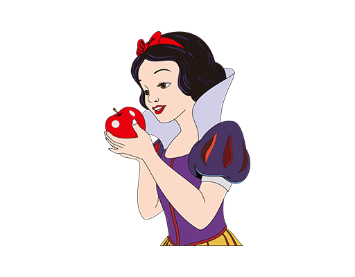 卡通人物图案白雪公主图案女装印花素材动画片人物图案