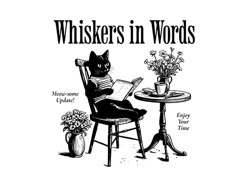 卡通猫咪图案手绘看书的猫可爱卡通动物