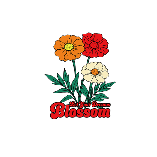 卡通植物图案卡通花朵鲜花图案手写英文字母图案