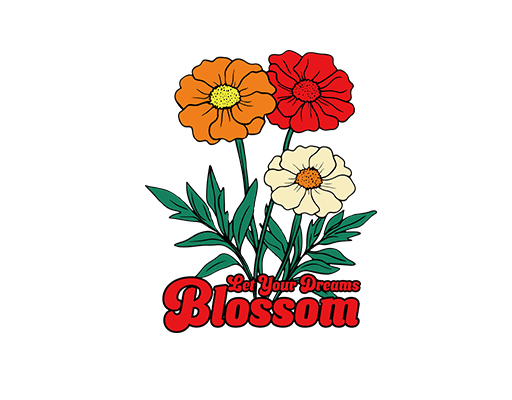 卡通植物图案卡通花朵鲜花图案手写英文字母图案