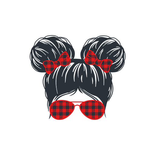 卡通女孩头像戴墨镜女孩头像丸子头女孩头像手绘女孩