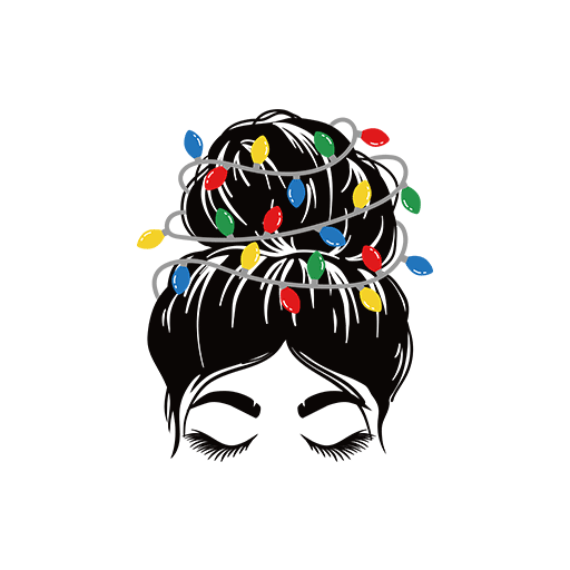 手绘女孩头像单色女孩头像女装印花素材