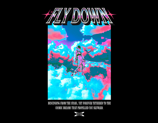 卡通天空云朵图案卡通宇航员图案立体英文字母图案