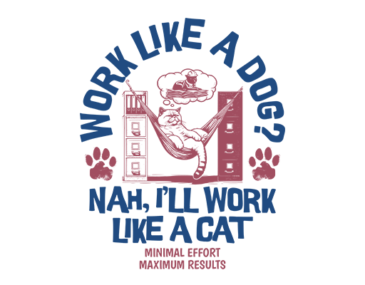 卡通猫咪图案睡觉的猫吊床上的猫印花素材