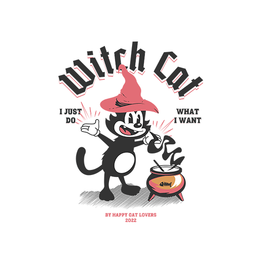 卡通动物头像卡通猫咪巫师猫图案