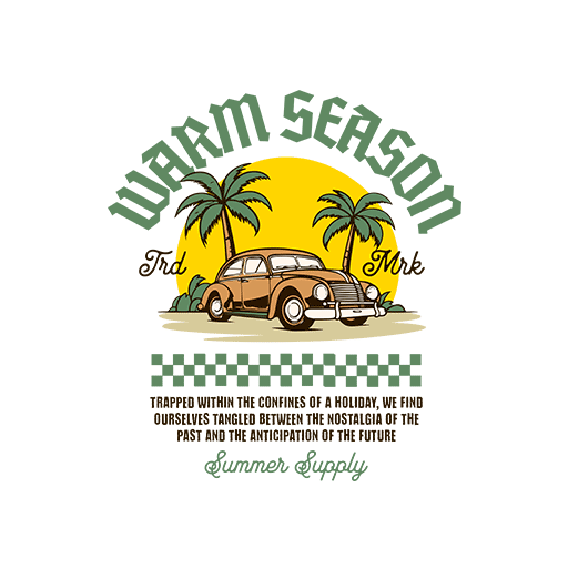 卡通轿车图案复古汽车图案变形英文字母图案