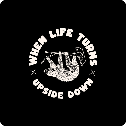 卡通动物图案树懒素材圆形英文字母