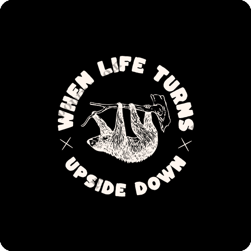 卡通动物图案树懒素材圆形英文字母