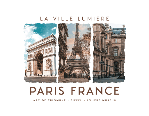 城市建筑图案埃菲尔铁塔图案