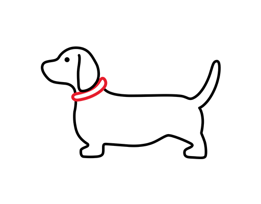 卡通动物图案卡通狗简笔狗印花素材