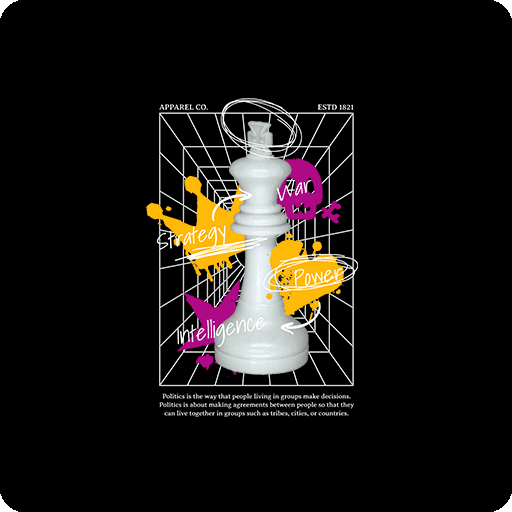 卡通象棋图案国际象棋印花图案卡通线条图案