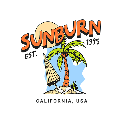 卡通英文字母图案立体英文字母椰子树图案