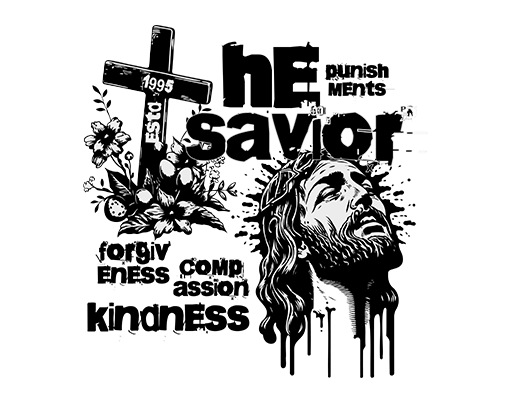 卡通人物头像破碎英文字母图案耶稣头像图案